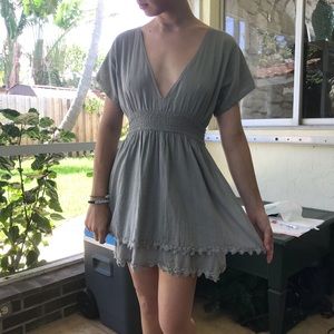 l*space green dress gauze